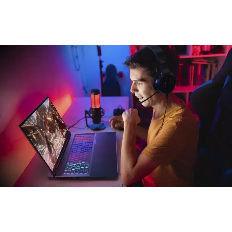 Laptop Acer Nitro 18 AI AMD AN18-61-R952 AMD Ryzen AI 9 365 45,7 cm (18 cali) WQXGA 32 GB DDR5-SDRAM 2 TB SSD NVIDIA GeForce RTX 5070 Ti Wi-Fi 6E (802.11ax) Windows 11 Home niemiecki Czarny