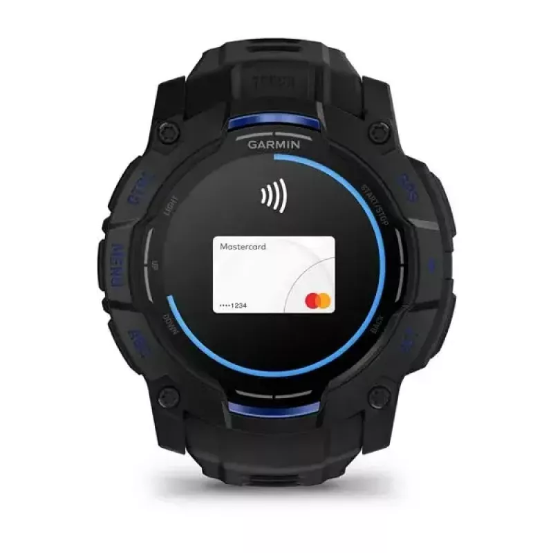 Smartwatch GARMIN Instinct 3 45 mm, 1,3-calowy AMOLED, 416×416, GPS, koperta aluminiowo-GFRP, pasek silikonowy