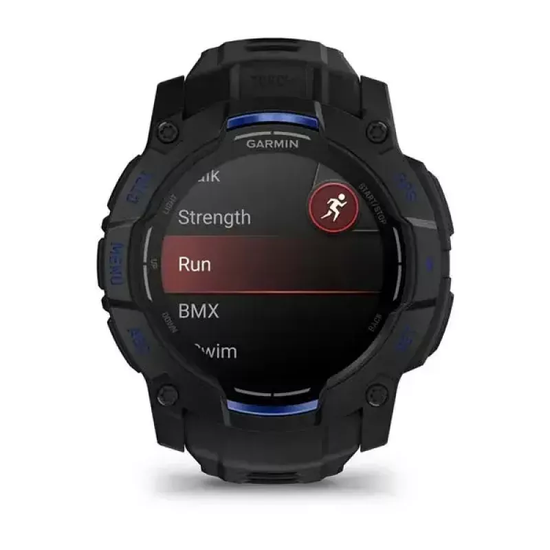 Smartwatch GARMIN Instinct 3 45 mm, 1,3-calowy AMOLED, 416×416, GPS, koperta aluminiowo-GFRP, pasek silikonowy