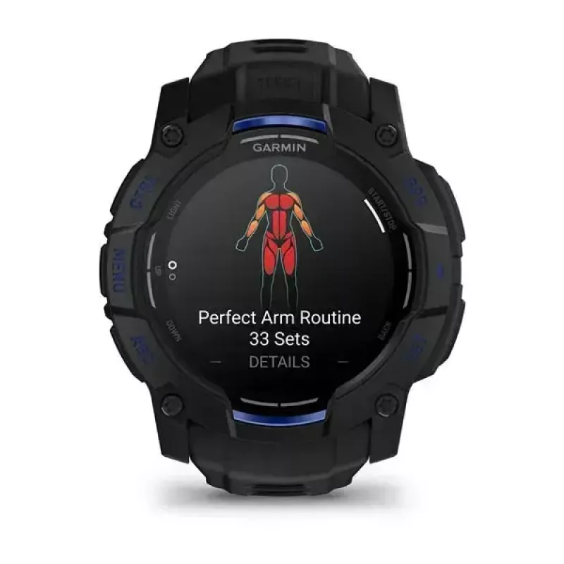 Smartwatch GARMIN Instinct 3 45 mm, 1,3-calowy AMOLED, 416×416, GPS, koperta aluminiowo-GFRP, pasek silikonowy