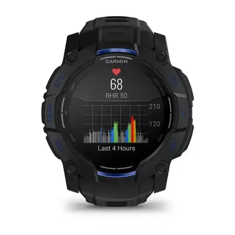 Smartwatch GARMIN Instinct 3 45 mm, 1,3-calowy AMOLED, 416×416, GPS, koperta aluminiowo-GFRP, pasek silikonowy