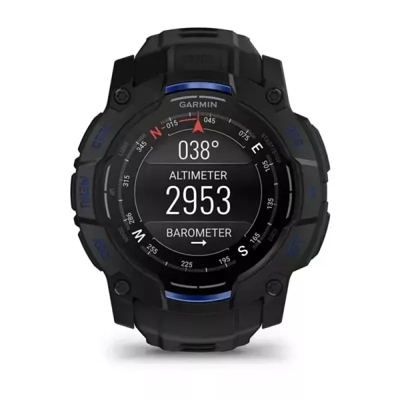 Smartwatch GARMIN Instinct 3 45 mm, 1,3-calowy AMOLED, 416×416, GPS, koperta aluminiowo-GFRP, pasek silikonowy