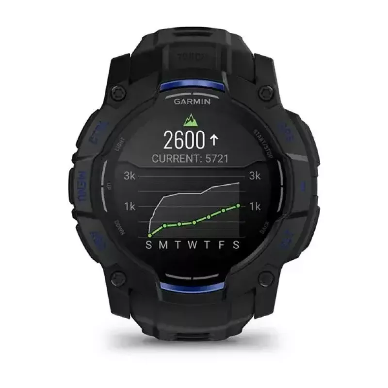 Smartwatch GARMIN Instinct 3 45 mm, 1,3-calowy AMOLED, 416×416, GPS, koperta aluminiowo-GFRP, pasek silikonowy