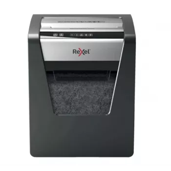 Rexel Momentum M510 Niszczarka do papieru z mikrocięciem P5, cięcie mikrocząsteczkowe, 2 x 15 mm, kosz 23 L, 250 arkuszy, 58 dB, Przyciski