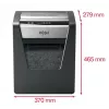 Rexel Momentum M510 Niszczarka do papieru z mikrocięciem P5, cięcie mikrocząsteczkowe, 2 x 15 mm, kosz 23 L, 250 arkuszy, 58 dB, Przyciski