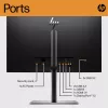Monitor HP E24 G5 FHD PVC Free, 60,5 cm (23,8 cala), 1920 x 1080 pikseli, Full HD, LCD, 5 ms, Czarny, Srebrny