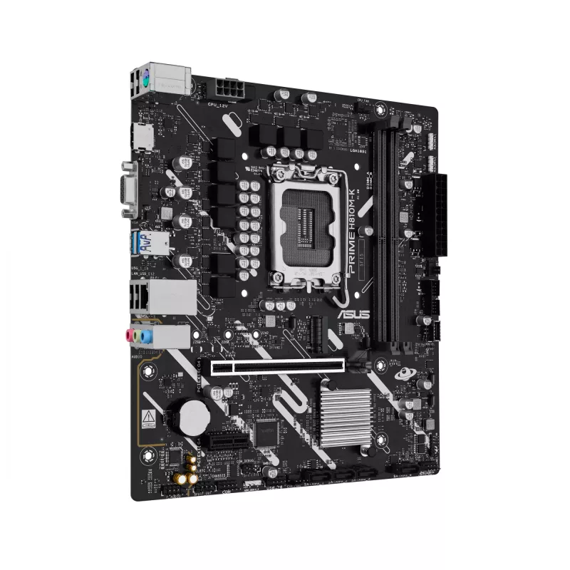 Płyta główna ASUS PRIME H810M-K — Intel H810, LGA 1851 (Socket V1), micro ATX, DDR5, do 128 GB, M.2 i SATA III, Gigabit Ethernet