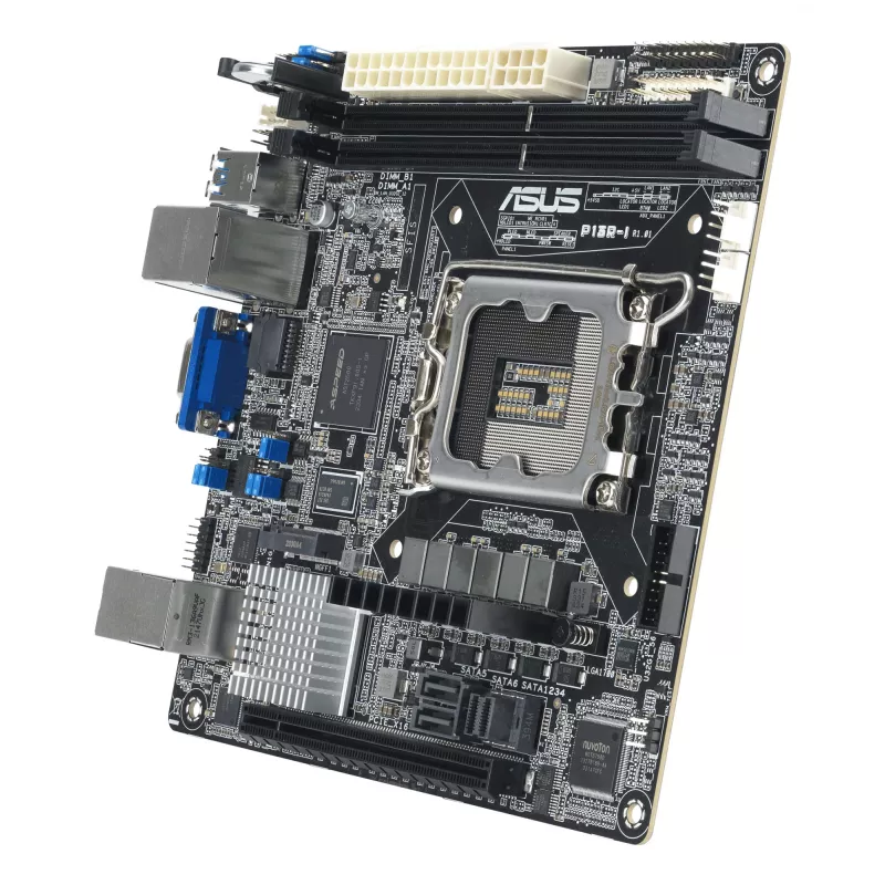 Płyta główna ASUS P13R-I Mini ITX, chipset Intel C262, LGA 1700, DDR5, 2x DIMM, 64 GB, 6x SATA III, 3x RJ-45