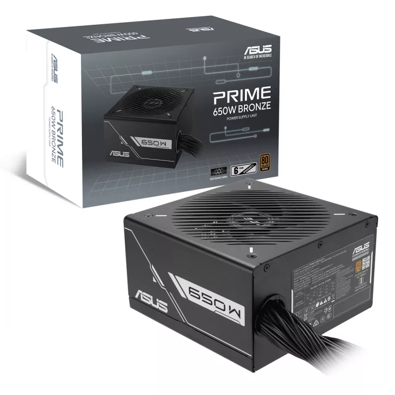Zasilacz ASUS Prime 650W ATX 20+4 pin, 80 PLUS Bronze, czarny, wentylator 13,5 cm