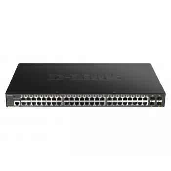 D-Link 48-portowy Gigabit Smart zarządzalny przełącznik z 4 x 10G SFP+, 370W