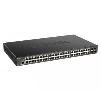 D-Link 48-portowy Gigabit Smart zarządzalny przełącznik z 4 x 10G SFP+, 370W