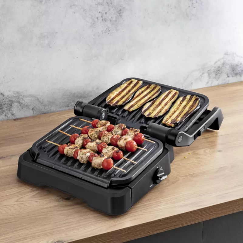 Grill kontaktowy Tefal OptiGrill 2in1 GC7728 2100W Czarny