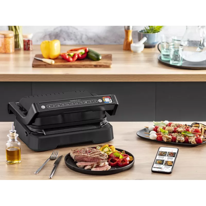 Grill kontaktowy Tefal OptiGrill 2in1 GC7728 2100W Czarny