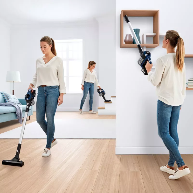 Bosch Serie 6 BBS611PCK stick vacuum/electric broom 2-in-1 stick vacuum bateria Dry Hygiene Filter Bagless niebieski 2.5 Ah
