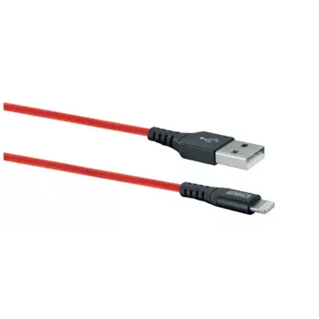 Kabel USB A do Lightning do telefonu komórkowego SCHWAIGER LPRO410 501, USB 2.0, 1,2 m, czerwony