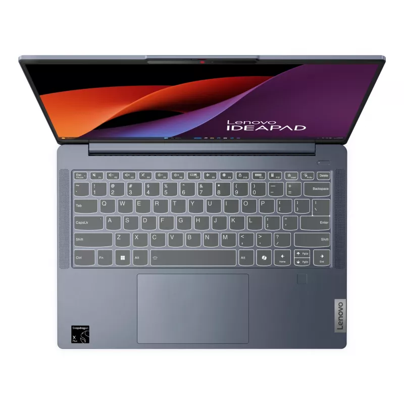 Lenovo IdeaPad cienki 5 14Q8X9 Copilot+ PC Snapdragon X1-26-100 Laptop 35,6 cm (14 cali) WUXGA 16 GB LPDDR5x-SDRAM 512 GB SSD Wi-Fi 7 (802.11be) Windows 11 Home niemiecki niebieski