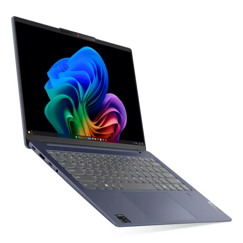 Lenovo IdeaPad cienki 5 14Q8X9 Copilot+ PC Snapdragon X1-26-100 Laptop 35,6 cm (14 cali) WUXGA 16 GB LPDDR5x-SDRAM 512 GB SSD Wi-Fi 7 (802.11be) Windows 11 Home niemiecki niebieski