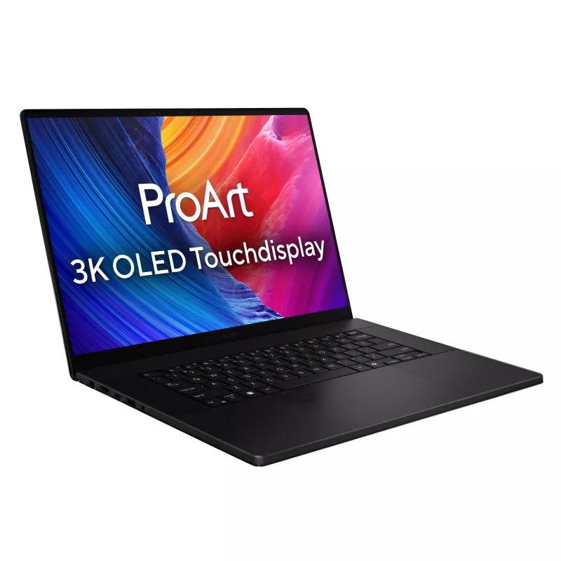 ASUS ProArt P16 H7606WP-RJ183W Copilot+ PC AMD Ryzen AI 9 HX 370 Laptop 40,6 cm (16 cali) Ekran dotykowy 3K 32 GB LPDDR5x-SDRAM 1 TB SSD NVIDIA GeForce RTX 5070 Wi-Fi 7 (802.11be) Windows 11 Home Niemiecki Czarny