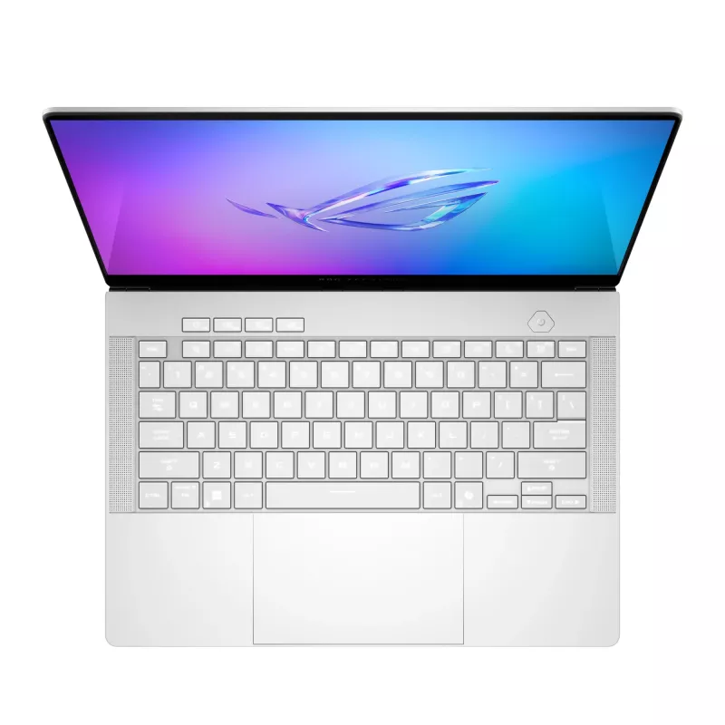 Laptop ASUS ROG Zephyrus G14 GA403WR — AMD Ryzen AI 9 HX 370, 14 cali WQXGA+ 2880×1800, 32 GB LPDDR5x, 2 TB SSD, RTX 5070 Ti, Windows 11 Home, biały