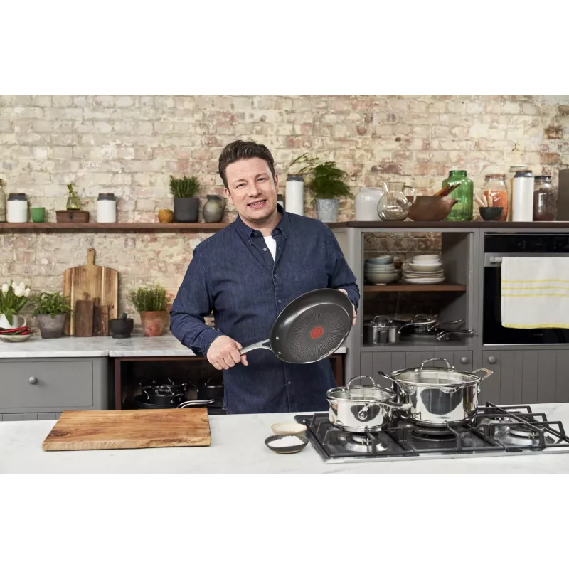 Patelnia uniwersalna Tefal Jamie Oliver E30404, stal nierdzewna, 900 g