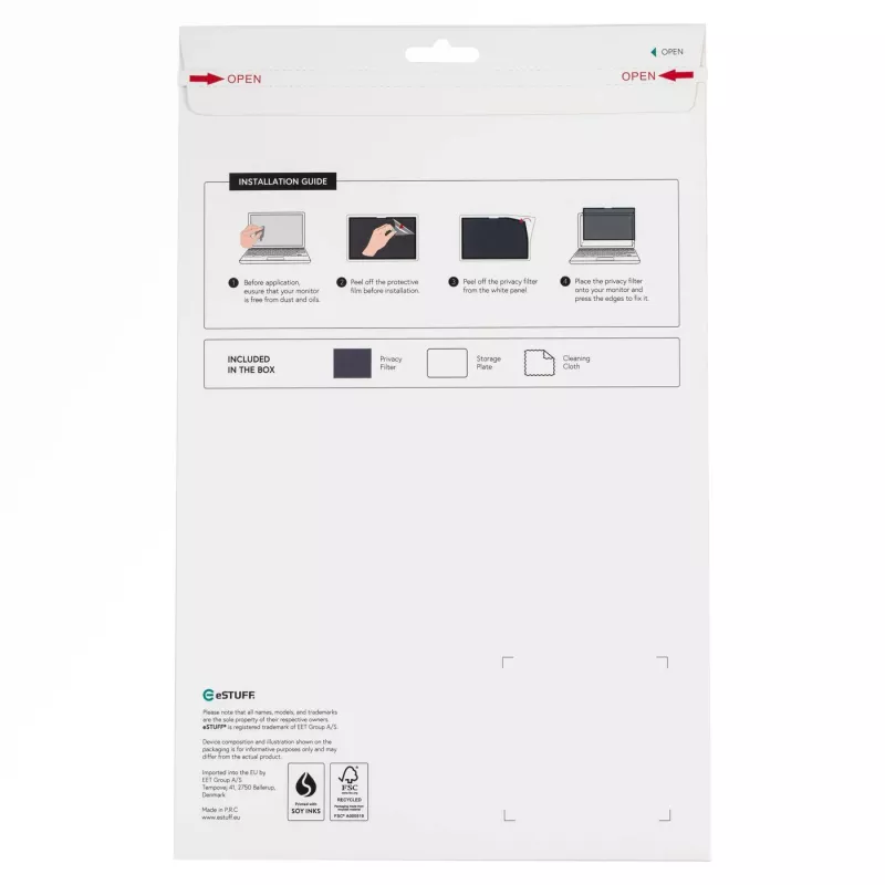Folia ochronna na ekran eSTUFF GLBW13289196 do laptopa/tabletu — model GLBW13289196