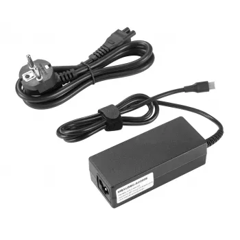 CoreParts MBXUSBC-AC0009 zasilacz/przetwornica 65 W Czarny
