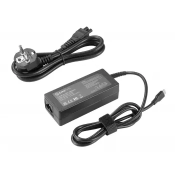 CoreParts MBXUSBC-AC0009 zasilacz/przetwornica 65 W Czarny