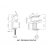 MicroConnect MC-DESKMOUNTW zacisk biurkowy do listew zasilających