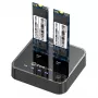 CoreParts MS-CLONER-NVME stacja dokująca do dysków USB 3.2 Gen 2 (3.1 Gen 2) Type-C Czarny