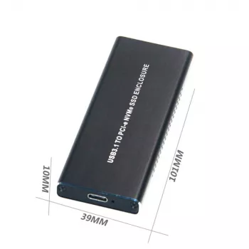 CoreParts MSUB8001 obudowa na dysk SSD Czarny M.2