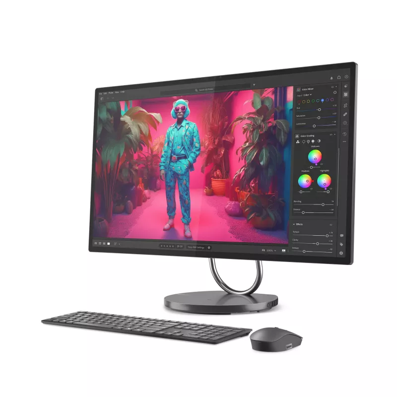 Lenovo Yoga AIO 32ILL10 Intel Core Ultra 7 258V 80 cm (31,5 cala) 3840 x 2160 pikseli All-in-One PC 32 GB LPDDR5x-SDRAM 1 TB SSD NVIDIA GeForce RTX 4050 Windows 11 Pro Wi-Fi 7 (802.11be) Szary