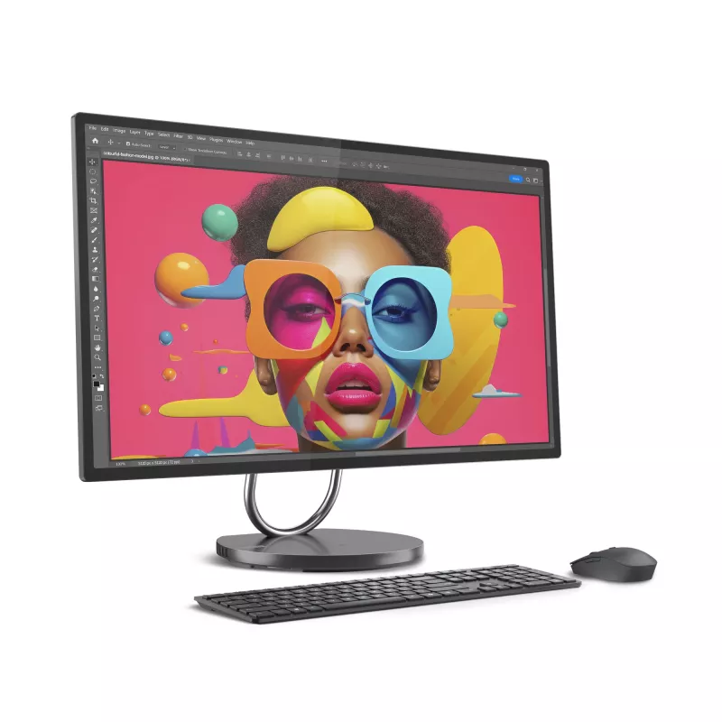 Lenovo Yoga AIO 32ILL10 Intel Core Ultra 7 258V 80 cm (31,5 cala) 3840 x 2160 pikseli All-in-One PC 32 GB LPDDR5x-SDRAM 1 TB SSD NVIDIA GeForce RTX 4050 Windows 11 Pro Wi-Fi 7 (802.11be) Szary