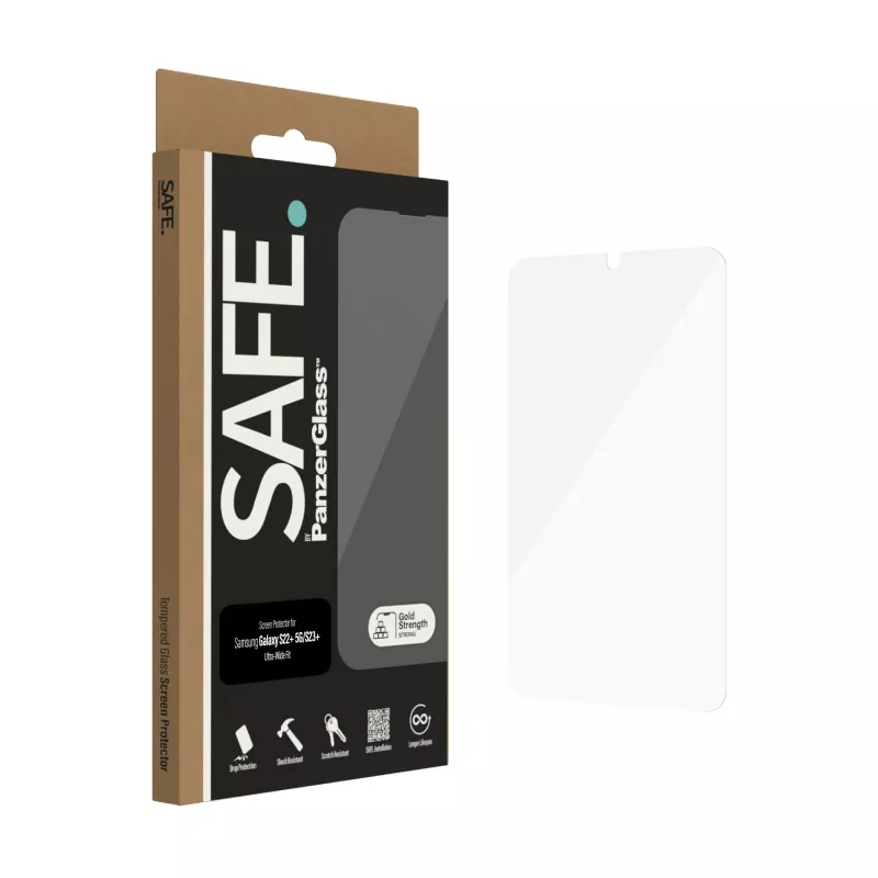 Szkło ochronne PanzerGlass SAFE. by ® Samsung Galaxy S22 Plus S23 Plus Ultra-Wide Fit odporne na zarysowania i wstrząsy