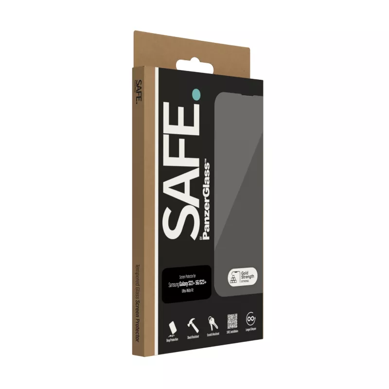 Szkło ochronne PanzerGlass SAFE. by ® Samsung Galaxy S22 Plus S23 Plus Ultra-Wide Fit odporne na zarysowania i wstrząsy