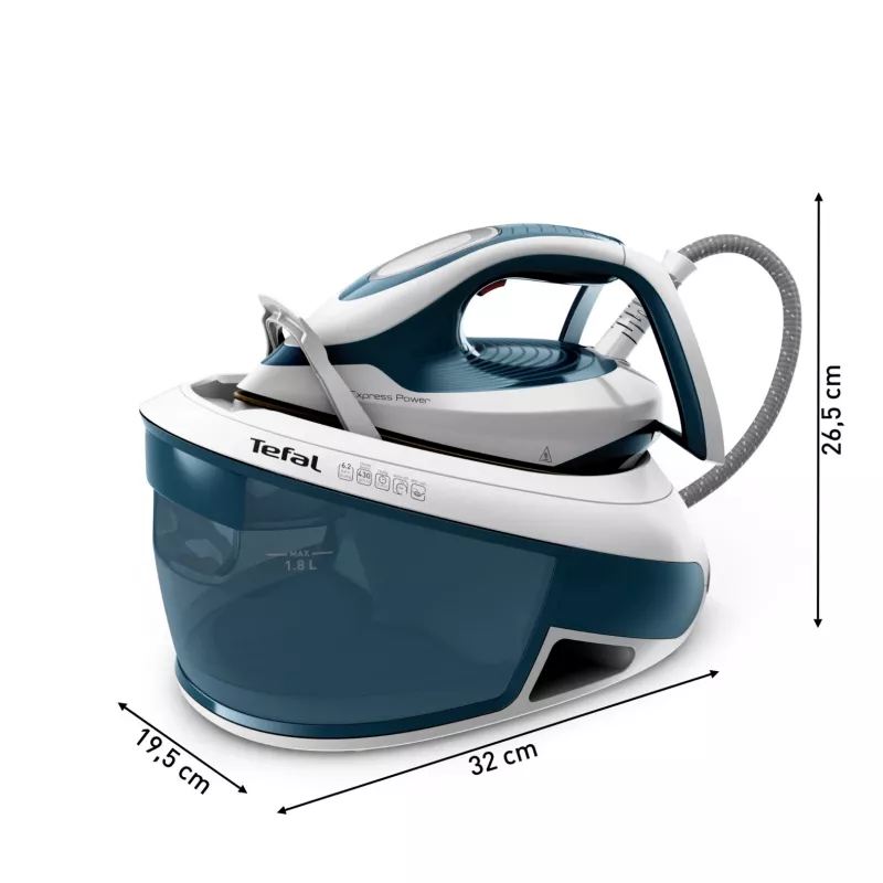 Tefal Express Power SV8111 1,8 L Stopa Durilium AirGlide Autoclean Niebieski, Biały