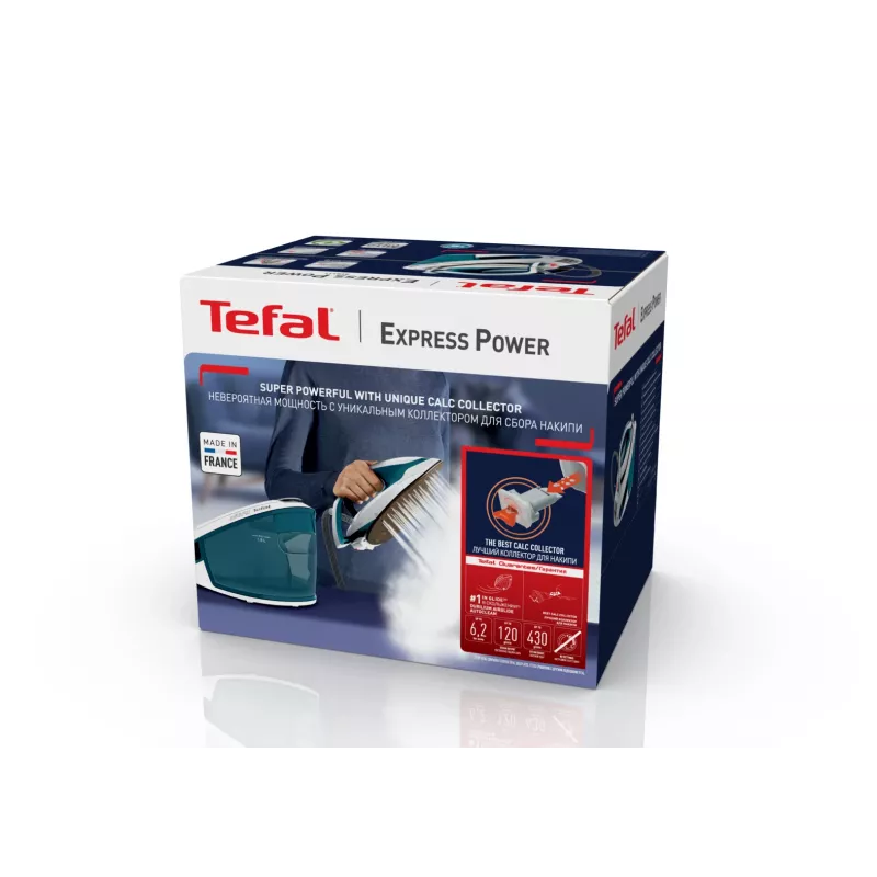 Tefal Express Power SV8111 1,8 L Stopa Durilium AirGlide Autoclean Niebieski, Biały
