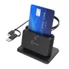 j5create JUR261 USB™ Smart Card / CAC Reader Stand, USB Type-A/USB Type-C, czarny, 95 g