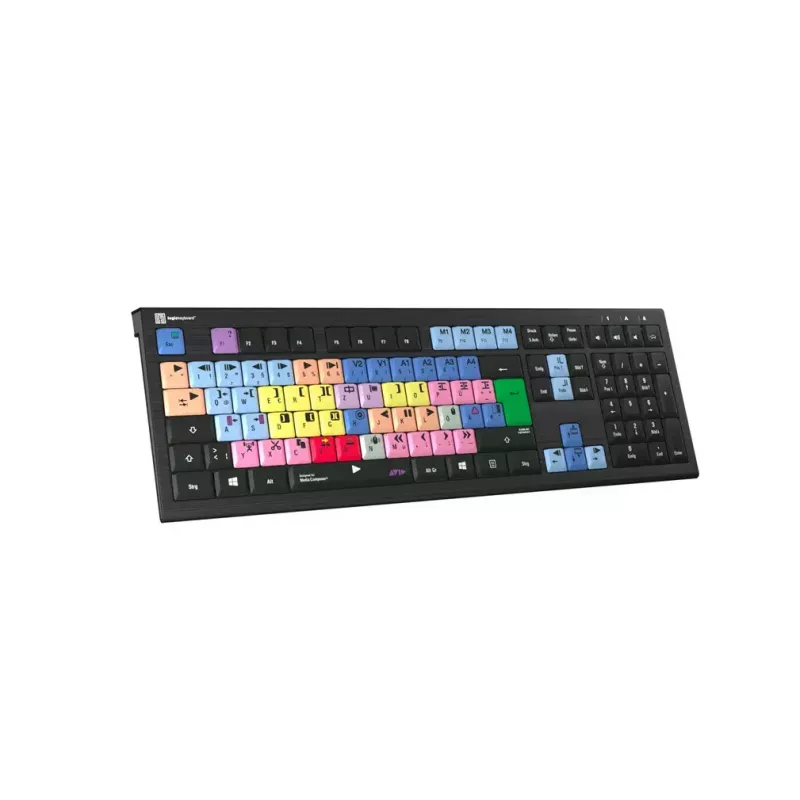 Logickeyboard Avid Media Composer ASTRA 2 podświetlana klawiatura PC niemiecka (LKB-MCOM4-A2PC-DE)