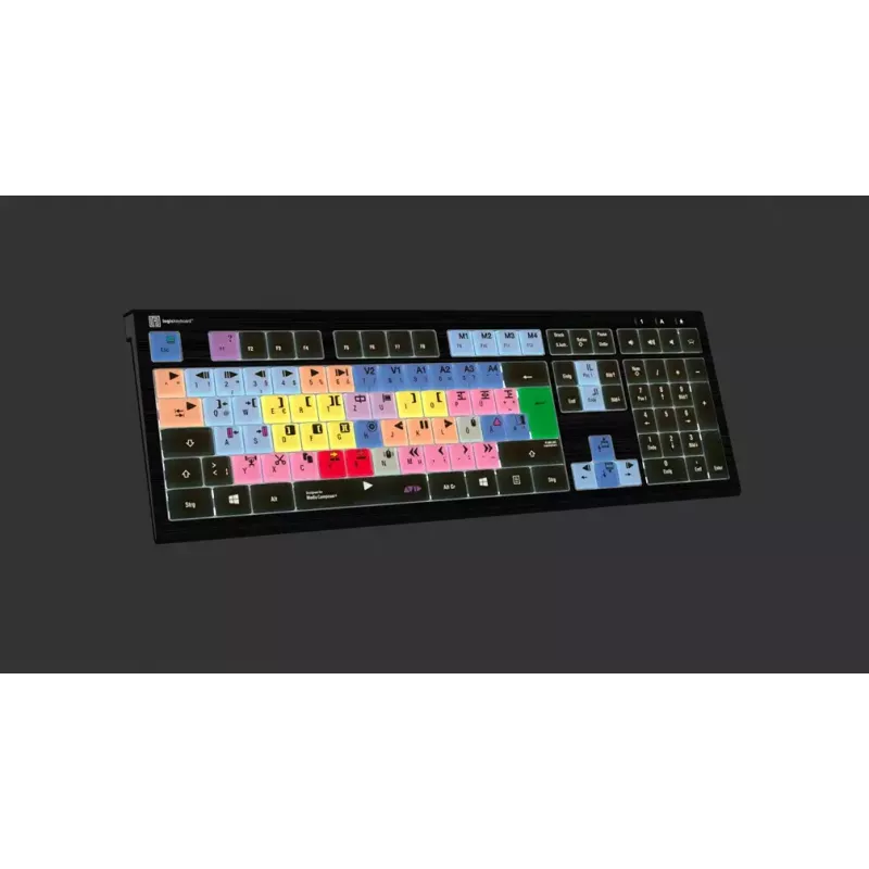 Logickeyboard Avid Media Composer ASTRA 2 podświetlana klawiatura PC niemiecka (LKB-MCOM4-A2PC-DE)
