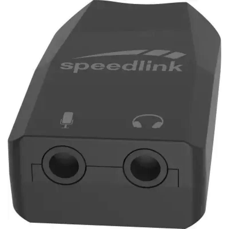 Zewnętrzny adapter audio USB Speedlink VIGO USB — interfejs USB, gniazdo słuchawkowe 3,5 mm, czarny, 8 g