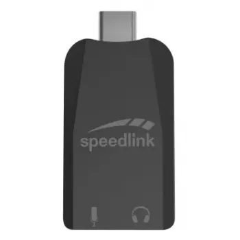 Zewnętrzny adapter audio USB Speedlink VIGO USB — interfejs USB, gniazdo słuchawkowe 3,5 mm, czarny, 8 g