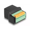 Adapter DeLOCK RJ45 żeński do listwy zaciskowej Czarny Zielony 1 szt.