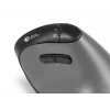 Mysz BakkerElkhuizen FastForward Pro, praworęczna, konstrukcja pionowa, optyczna, RF Wireless + Bluetooth + USB Type-C, 5000 DPI, czarna, szara