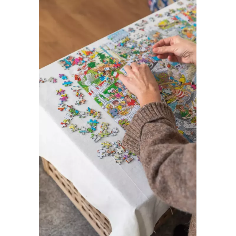 Duże puzzle Jumbo Jan van Haasteren Oaza — 1500 elementów, 900×600 mm