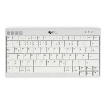 BakkerElkhuizen UltraBoard 950 V2 Wireless DE Qwertz, Tenkeyless (80 - 87%), Przewodowa i bezprzewodowa, USB + Bluetooth, Klawisz nożycowy, QWERTZ, Ciemnoszary, Jasnoszary
