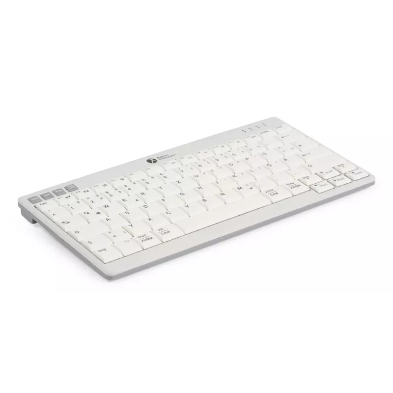 BakkerElkhuizen UltraBoard 950 V2 Wireless DE Qwertz, Tenkeyless (80 - 87%), Przewodowa i bezprzewodowa, USB + Bluetooth, Klawisz nożycowy, QWERTZ, Ciemnoszary, Jasnoszary