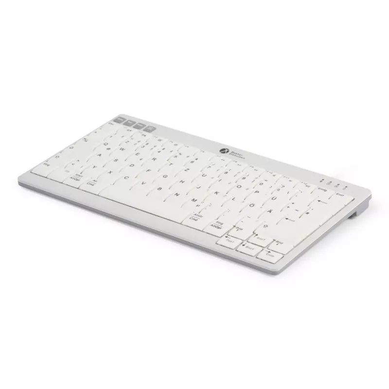 BakkerElkhuizen UltraBoard 950 V2 Wireless DE Qwertz, Tenkeyless (80 - 87%), Przewodowa i bezprzewodowa, USB + Bluetooth, Klawisz nożycowy, QWERTZ, Ciemnoszary, Jasnoszary