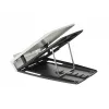 BakkerElkhuizen Ergo-Q 330 Circular, Podstawka pod laptopa, Czarny, Szary, Akrylonitryladienostyren (ABS), Tworzywo sztuczne, Stal, 33,8 cm (13,3 cala), 43,2 cm (17 cali), 6 kg