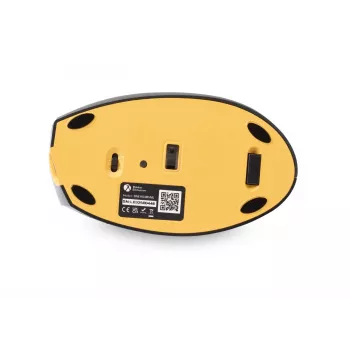 BakkerElkhuizen Handshake mysz Lewy, dla leworęcznych, konstrukcja pionowa, Optyczny, RF Bezprzewodowy + Bluetooth + USB Typu-C, 6400 DPI, Czarny, Szary