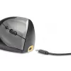 BakkerElkhuizen Handshake mysz Right, praworęczna, konstrukcja pionowa, optyczna, RF Wireless + Bluetooth + USB Type-C, 6400 DPI, czarny, szary